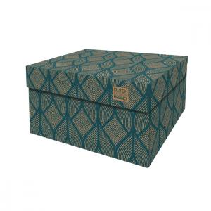 Caja de almacenamiento de cartón azul 39,5x32x21cm