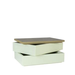 Caja de almacenamiento de madera verde