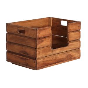 Caja de madera de mahogany en color marrón de 44x38x30cm