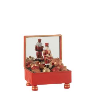 Caja de música de poliresina multicolor 15.5*14*19.5 cm