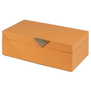 Caja naranja de resina 28x16x10cm