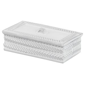 Caja plateado de resina 20x11x8cm