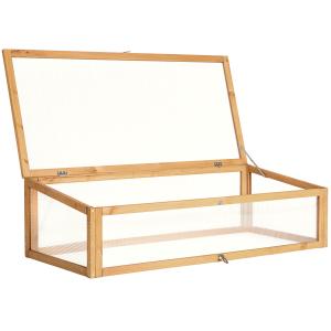 Cajón vivero para jardinera alzada 115x53x34cm, marrón