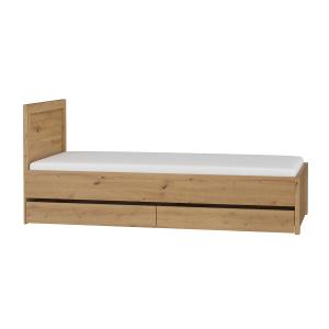 Cama 90x200 con cajones estratificado marrón gris antracita