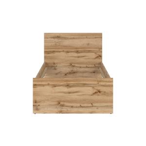 Cama 90x200 estratificado blanco marrón