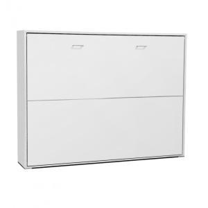 Cama abatible aglomerado melaminizado blanca 135x190cm