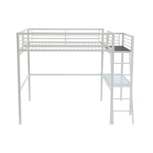 Cama alta acero blanco 140 x 190 cm