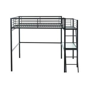 Cama alta acero gris antracita 140 x 190 cm