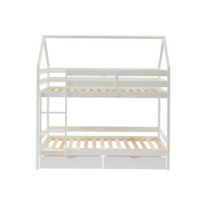 Cama cabaña pino blanco 90 x 190 cm