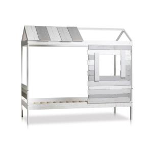 Cama cabaña W madera, vintage, 200,6 x 181,5 x 102