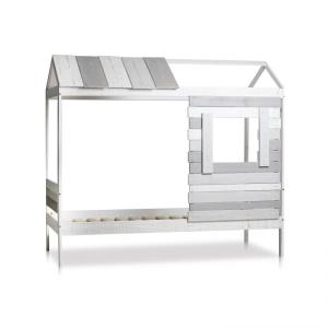 Cama cabaña W madera Vintage - Grayscale