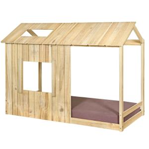 Cama casita madera maciza 90x190 cm