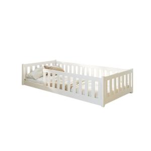 Cama con barandilla madera blanco 90x200 cm