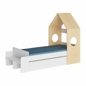Cama con cajón y colchón madera 90x190 cm