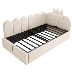 Cama de día tapizada con almacenaje hidráulico 90x200 cm, b…