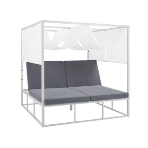 Cama de exterior blanco metal