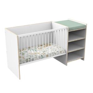 Cama de madera blanca 120x60 convertible en cuna 90x190