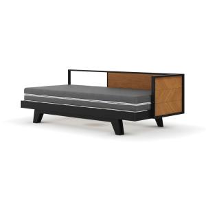 Cama de nido con colchones madera maciza  negro y avellana…