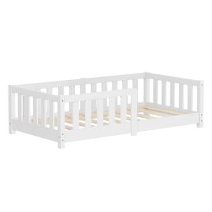 Cama de suelo infantil 70 x 140 cm blanco madera maciza de…