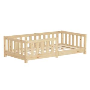 Cama de suelo infantil 70 x 140 cm natural madera maciza de…