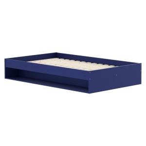 Cama doble con almacenaje en pino macizo azul zafiro 120x20…