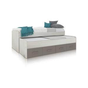 Cama doble juvenil axim melamina, blanco, 198 x 69 x 96