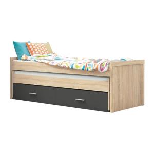 Cama doble juvenil lara melamina, cambria, 98 x 72 x 200,5