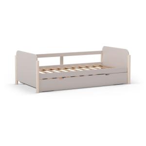 Cama doble juvenil madera Beige - Oak Soft