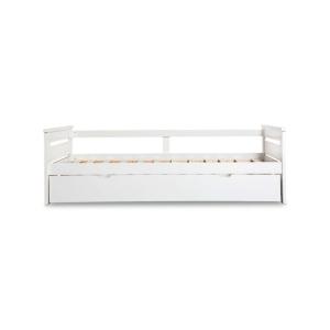 Cama doble juvenil madera, blanco, 198 x 62 x 105