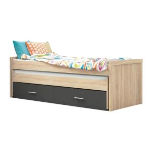 Cama doble juvenil melamina, cambria, 98 x 72 x 200,5
