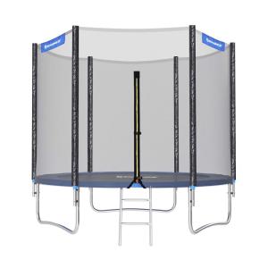 Cama elástica de 244 cm con red de seguridad de color azul