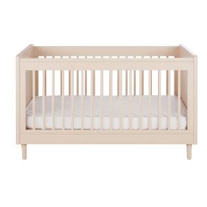 Cama evolutiva para bebé en rosa empolvado, 70x140