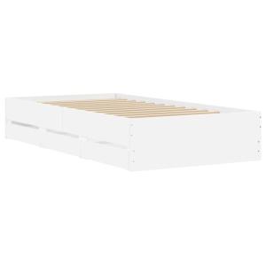 Cama individual  cama con cajones madera blanco 190x190 cm