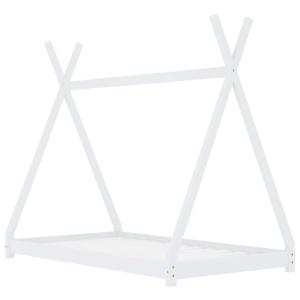 Cama individual infantil madera maciza pino blanco 80x160 cm