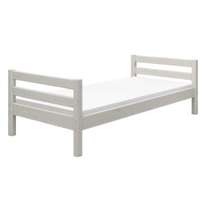 Cama individual pino macizo blanco 90x200cm