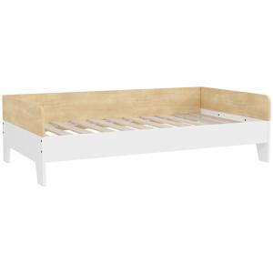Cama Infantil 143.5x74x40 cm Blanco y Madera Natural