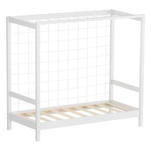 Cama infantil 70x140 cm con portería de fútbol, madera de p…