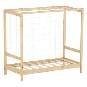 Cama infantil 70x140 cm con portería de fútbol, madera de p…