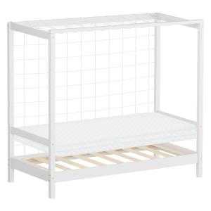 Cama infantil 70x140cm   colchón 10cm portería de fútbol ma…