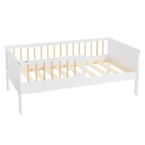 Cama infantil 70x140cm color blanco natural con anticaída s…