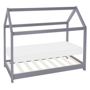 Cama infantil 70x140cm gris claro con colchón de espuma frí…