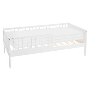 Cama infantil 80 x 160 cm madera pino blanco con colchón es…