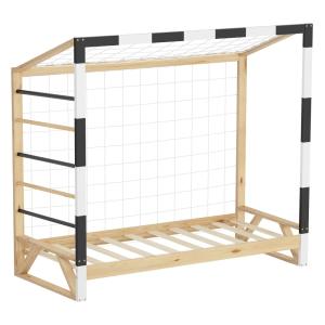 Cama infantil 80 x 160 cm portería de fútbol y escalera mad…