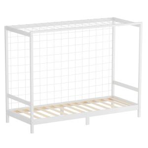 Cama infantil 90x200 cm con portería de fútbol, madera de p…