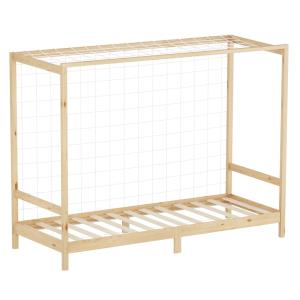 Cama infantil 90x200 cm con portería de fútbol, madera de p…