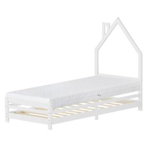 Cama infantil 90x200cm   colchón 16cm madera blanca en form…