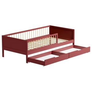 Cama infantil con cajones 190x90cm madera terracota