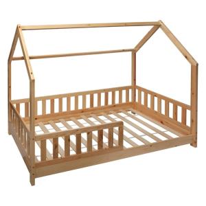 Cama infantil de madera beige 195x98x146cm