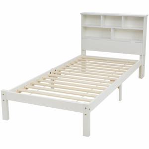 Cama infantil de madera blanca 90x200 cm con 1 cajón