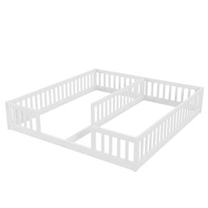 Cama infantil de madera blanca 90x200 cm y 90x200 cm con ba…